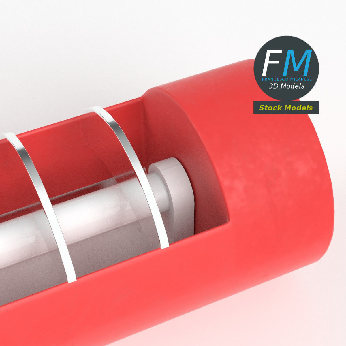 Neon ceiling light 1 3D model_4