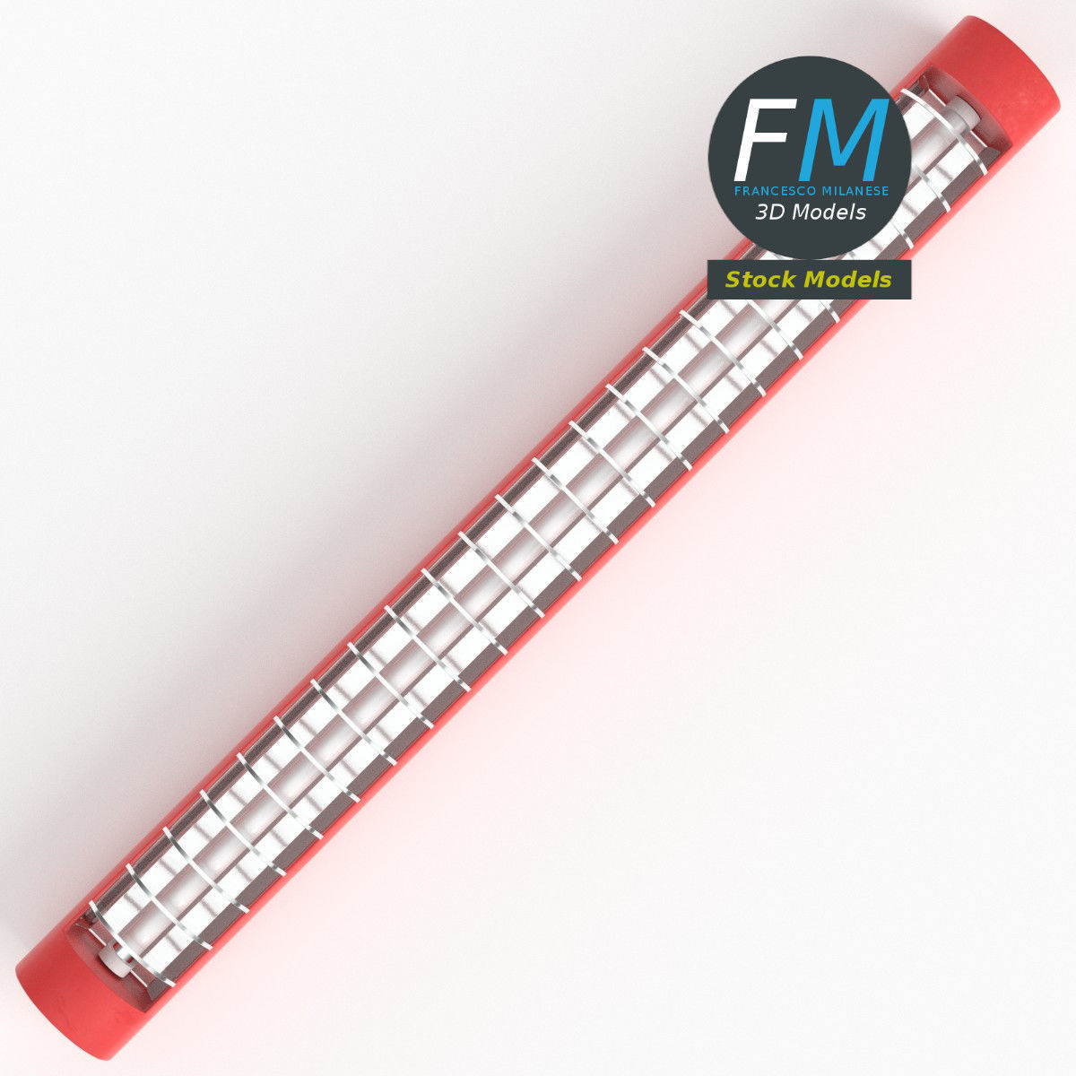 Neon ceiling light 1 3D model_6