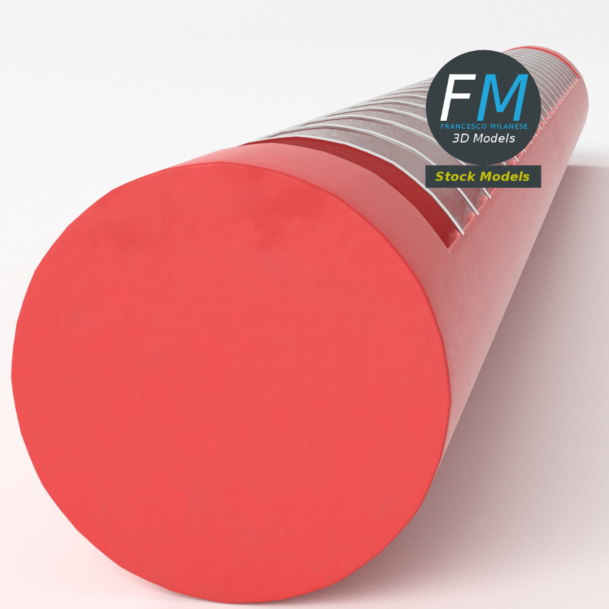 Neon ceiling light 1 3D model_5