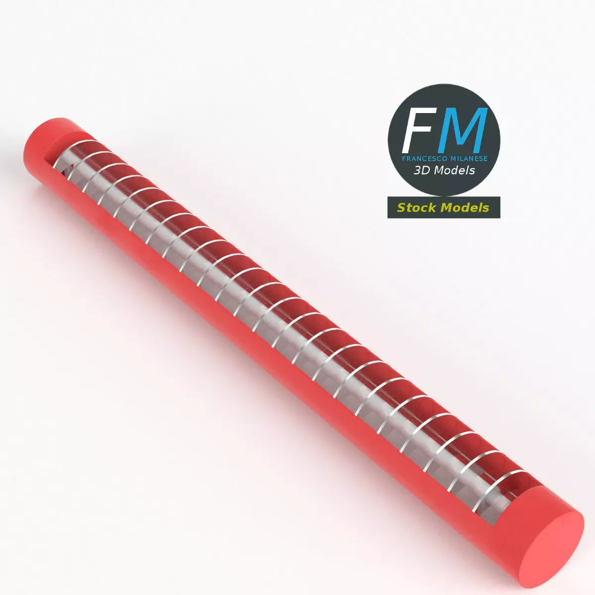 Neon ceiling light 1 3D model_0