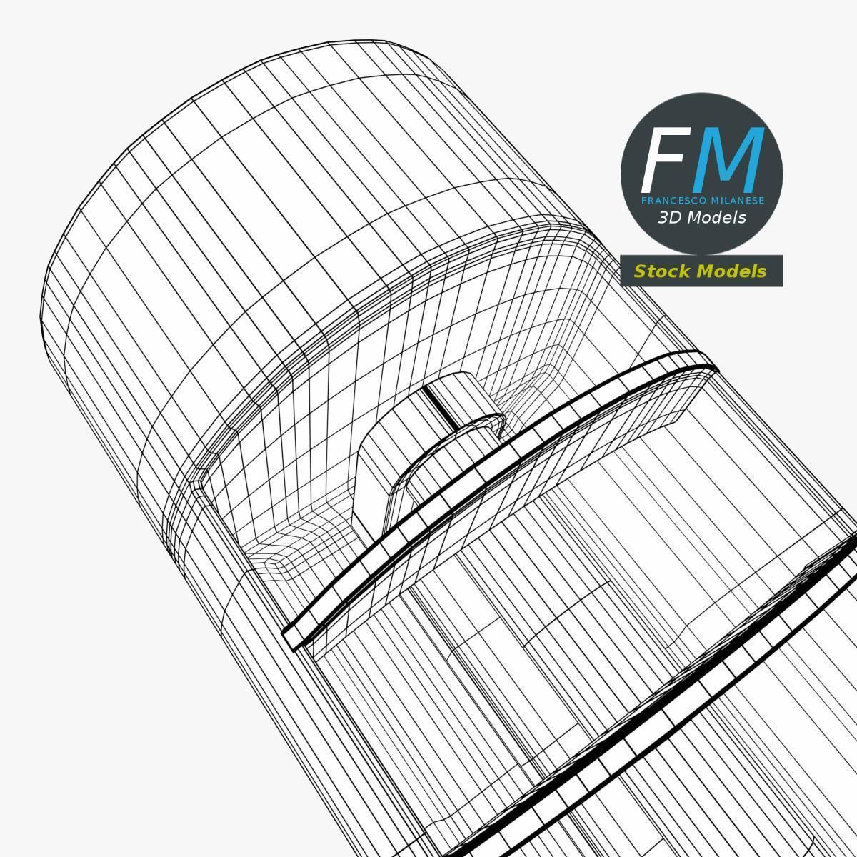 Neon ceiling light 1 3D model_8