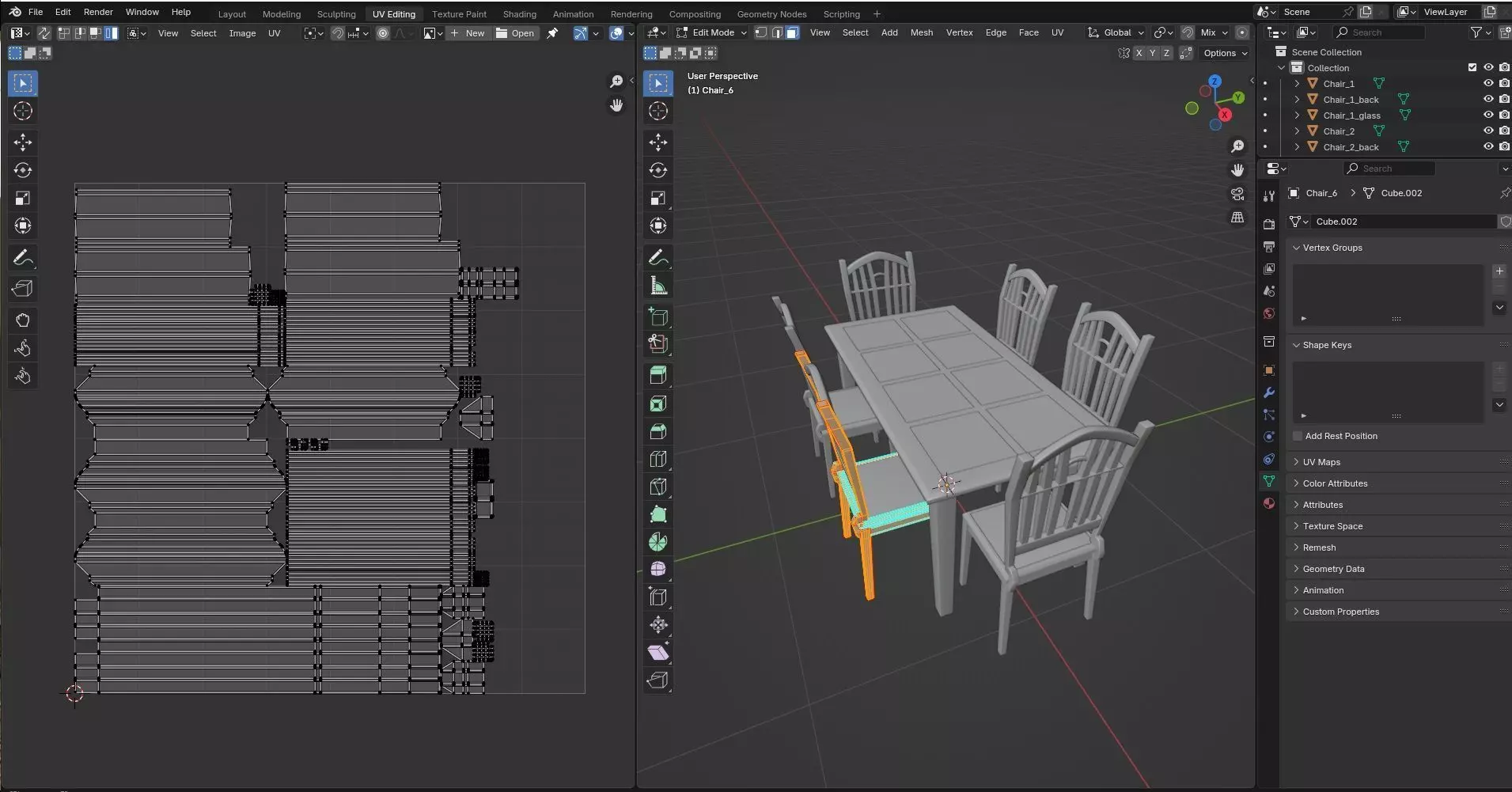 Dining set CG21 3D model_12