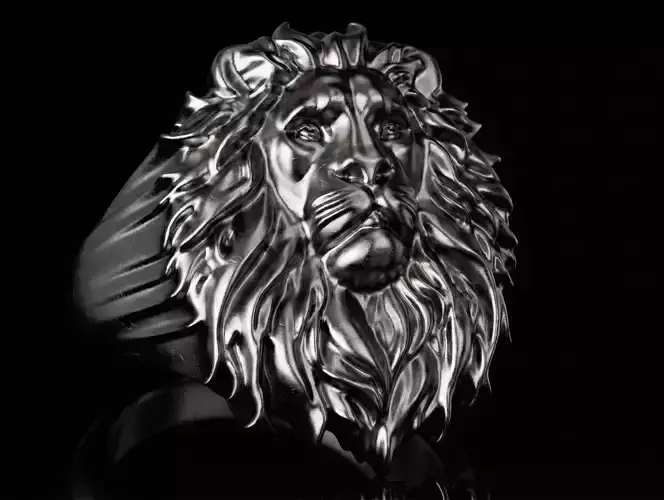 Lion Ring 7 Sizes STL for Jewelry Casting 3D print model 3D print model