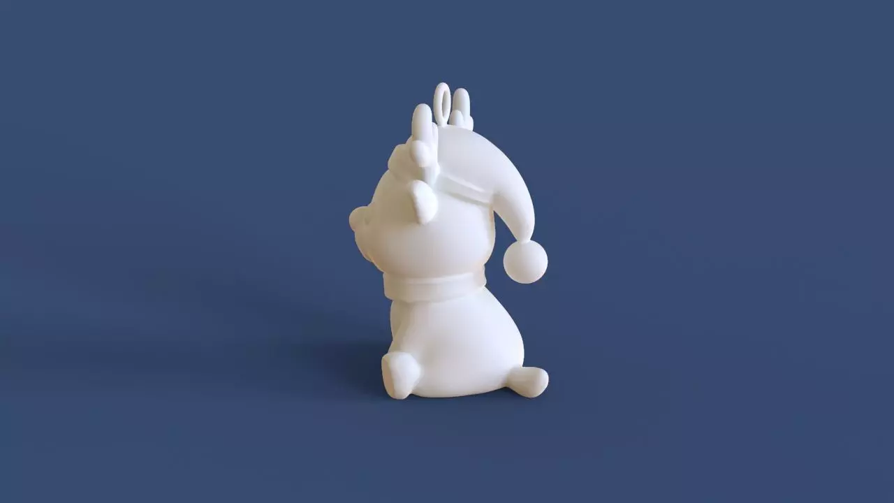 Little Christmas Reindeer 3D print model_3