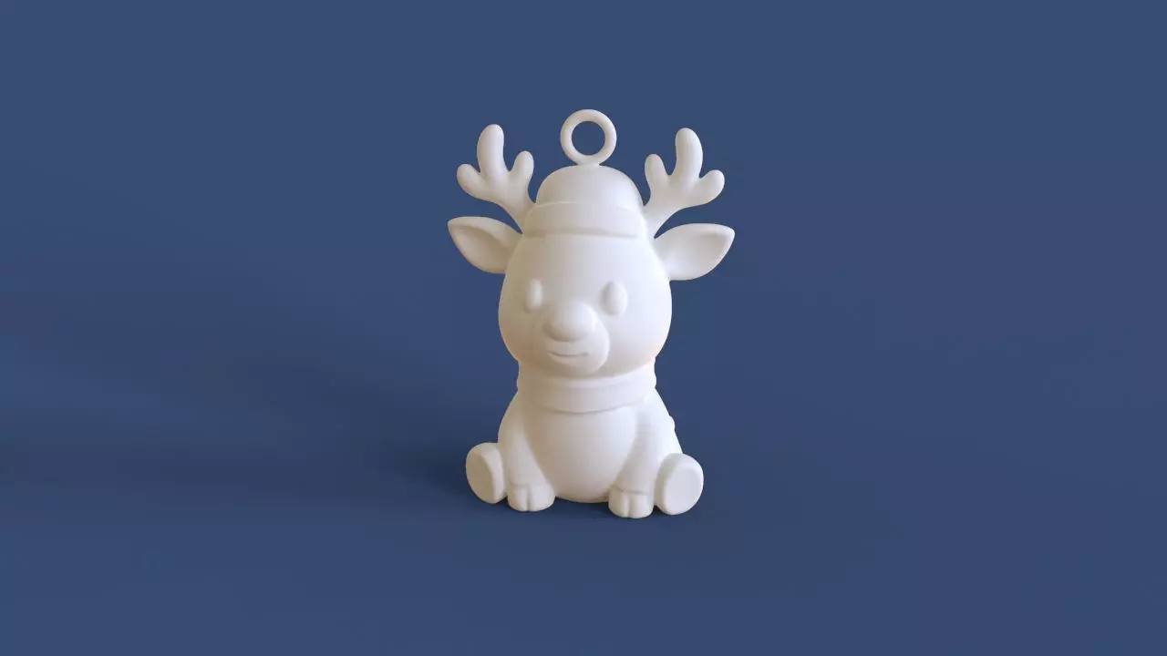 Little Christmas Reindeer 3D print model_1