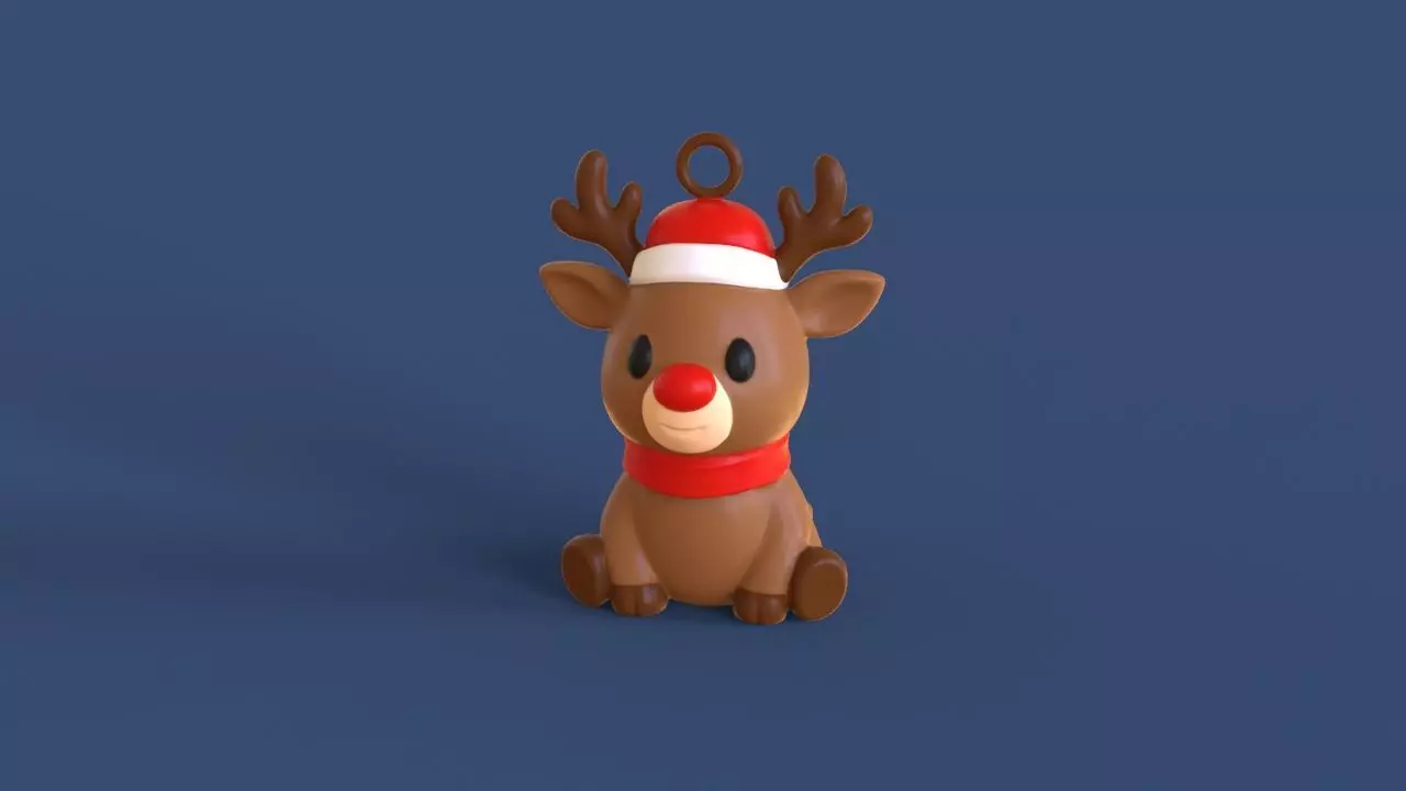 Little Christmas Reindeer 3D print model_0