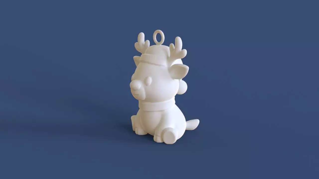 Little Christmas Reindeer 3D print model_2