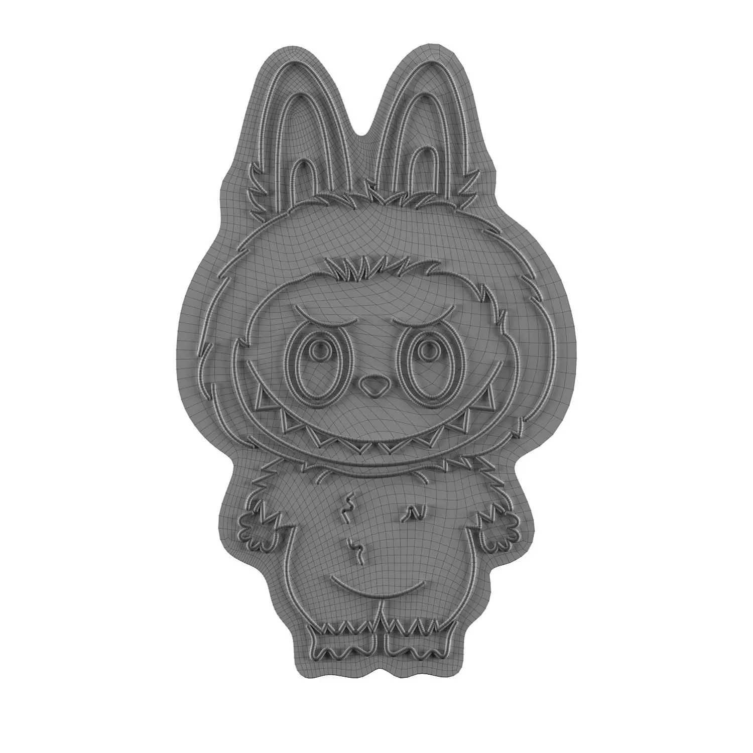 Labubu Neon Sign 3D model_2