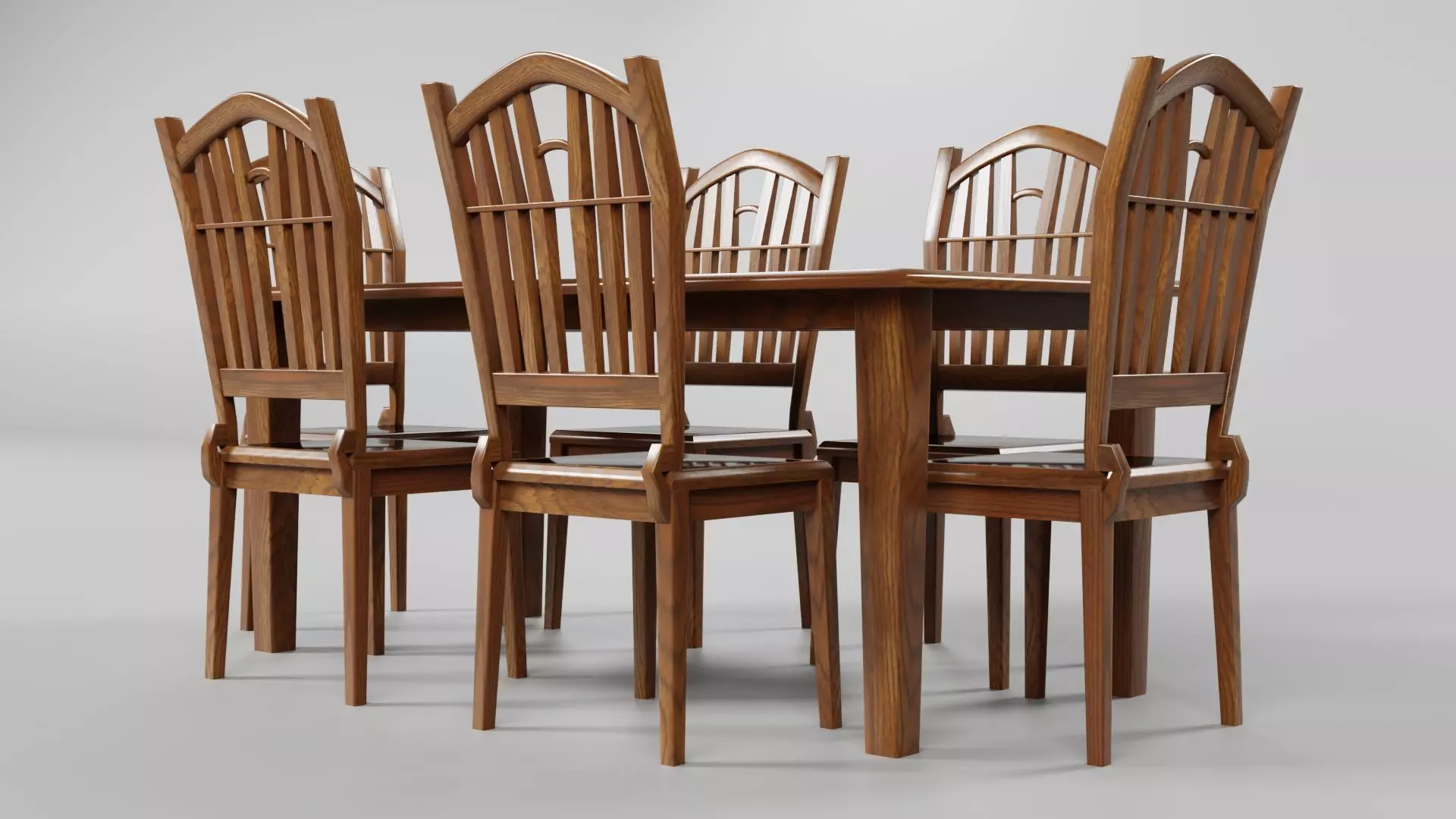 Dining set CG22 3D model_4