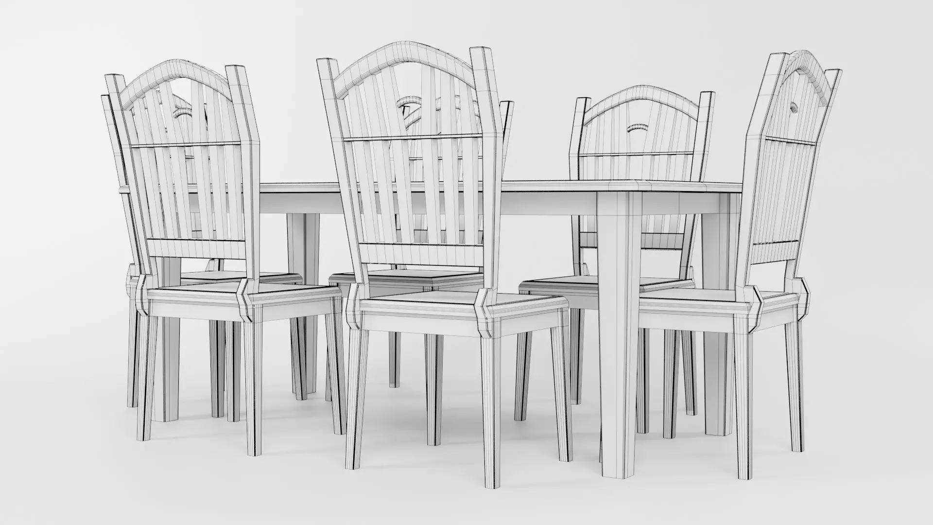 Dining set CG22 3D model_5