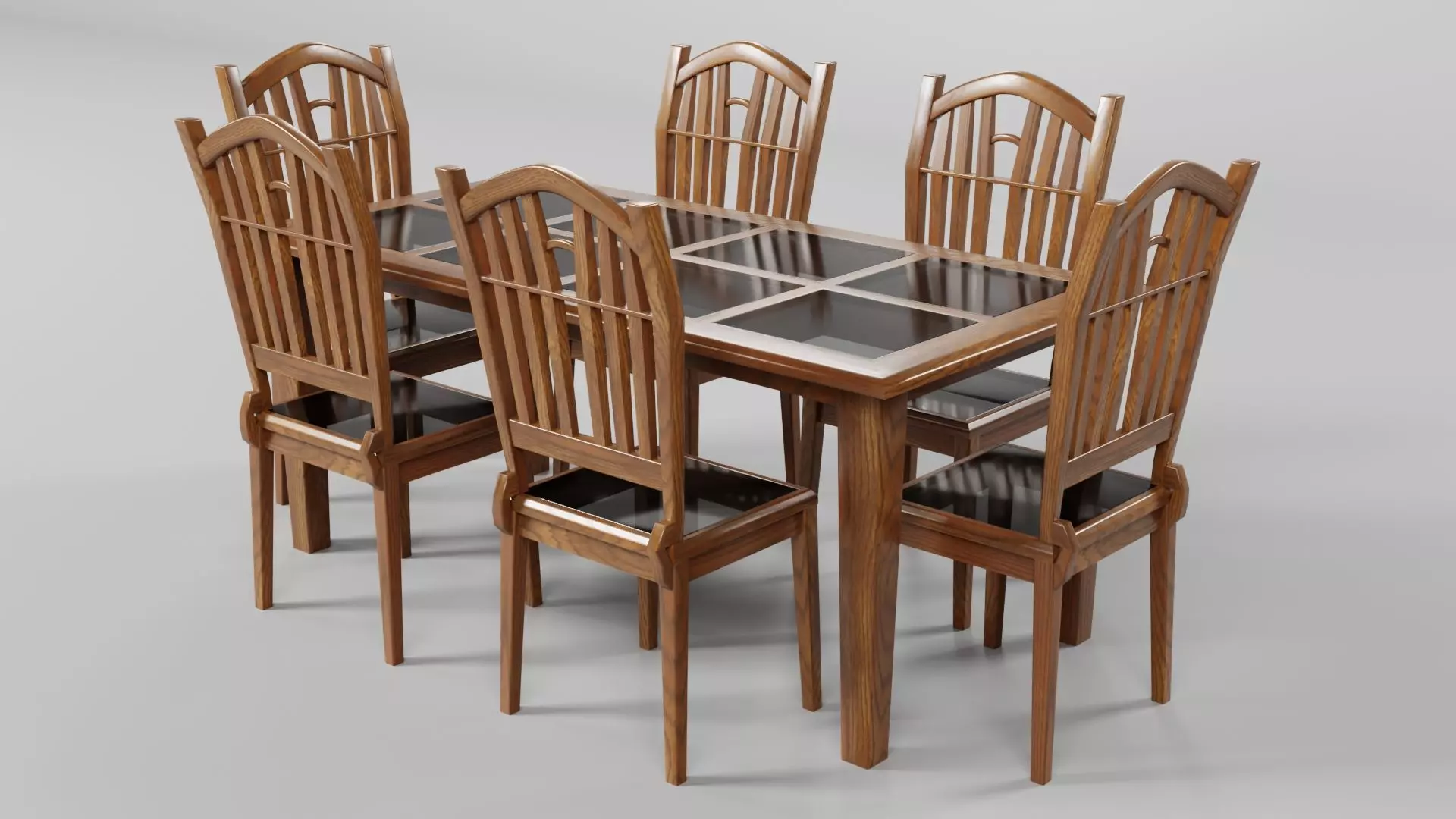 Dining set CG22 3D model_3