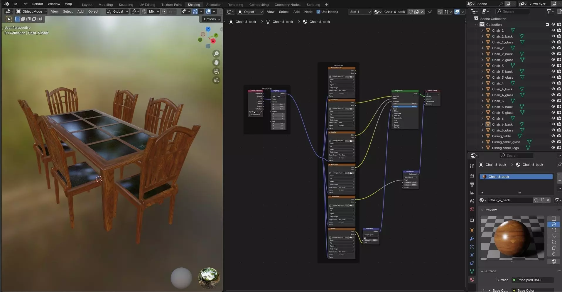 Dining set CG22 3D model_15