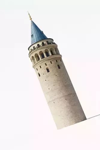 Galata Tower Landmark Low-poly 3D model 4