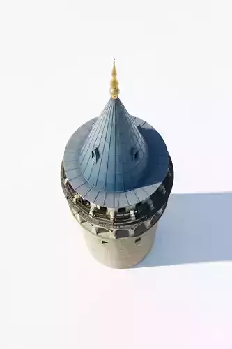 Galata Tower Landmark Low-poly 3D model 5