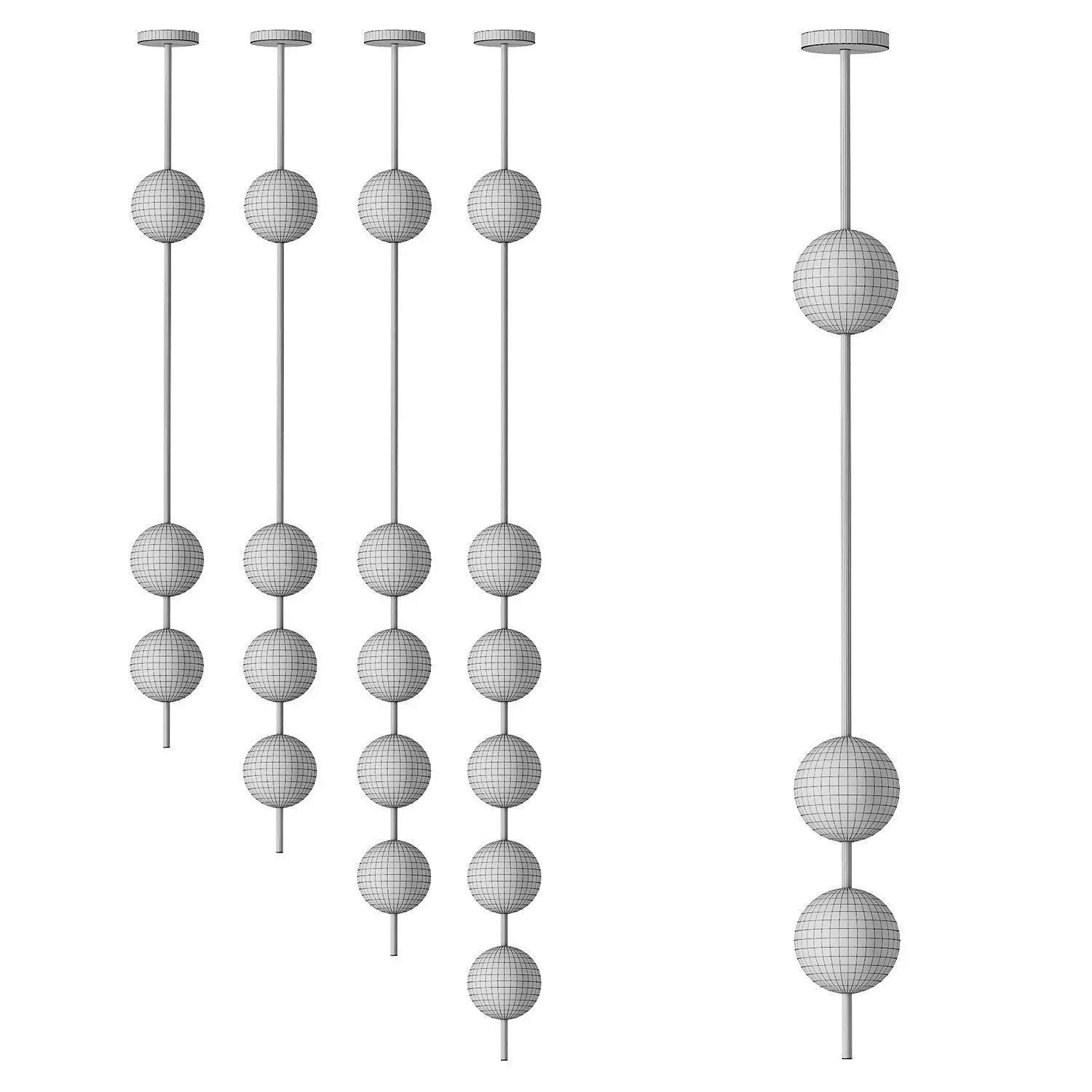 Vertical Balls Pendant Lamp 3D model_4