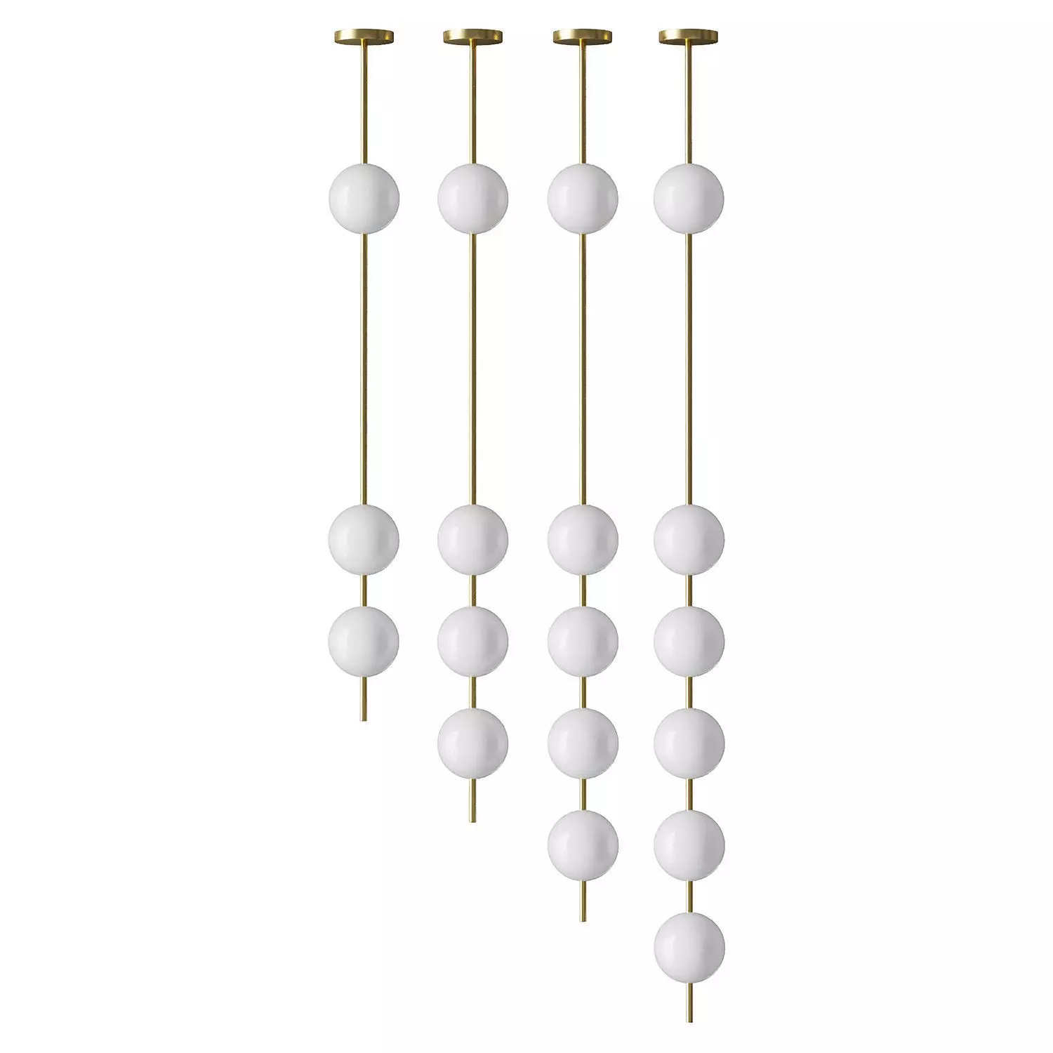 Vertical Balls Pendant Lamp 3D model_2