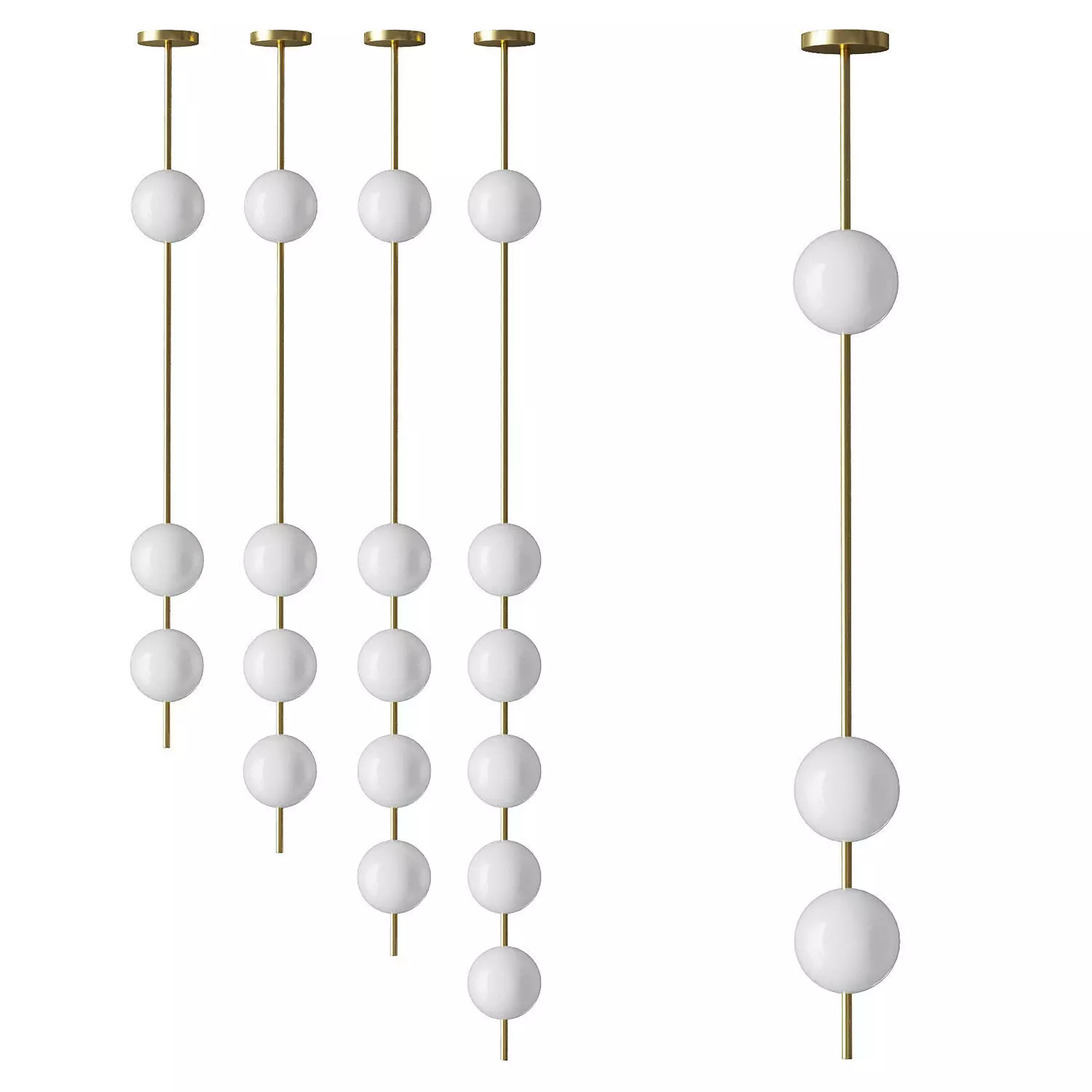 Vertical Balls Pendant Lamp 3D model_0