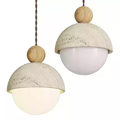 Wabi Sabi Travertine Pendant