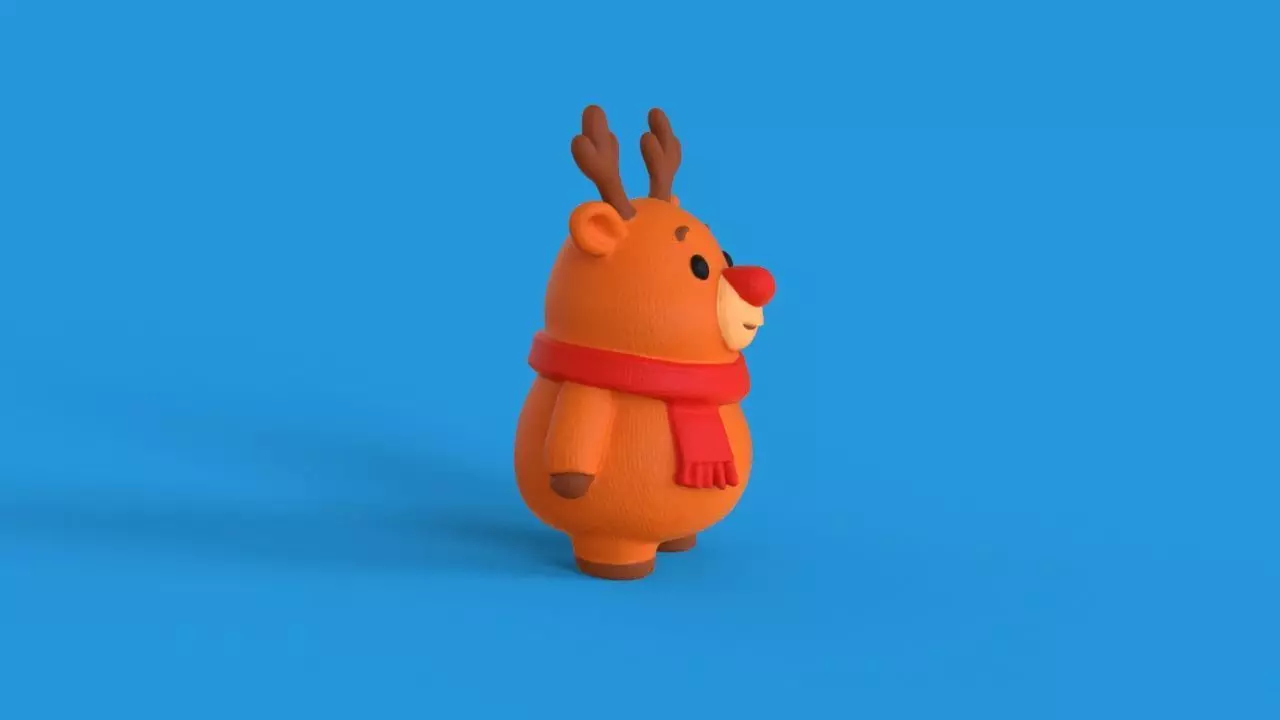 Mascot Reindeer Christmas 3D print model_9
