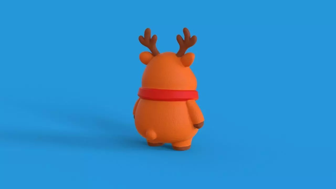 Mascot Reindeer Christmas 3D print model_6