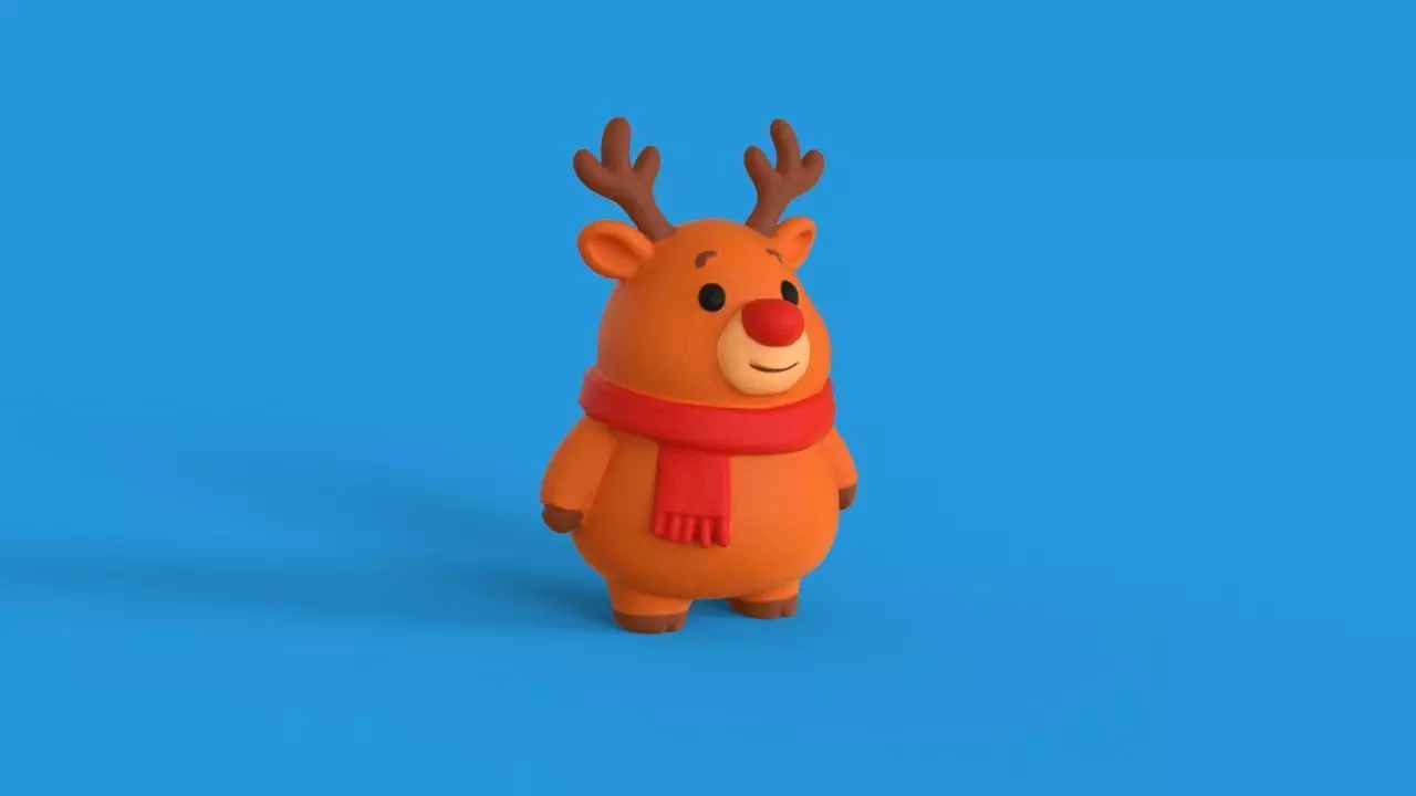 Mascot Reindeer Christmas 3D print model_7