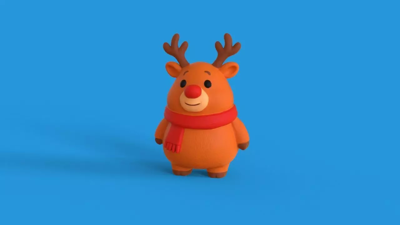 Mascot Reindeer Christmas 3D print model_0