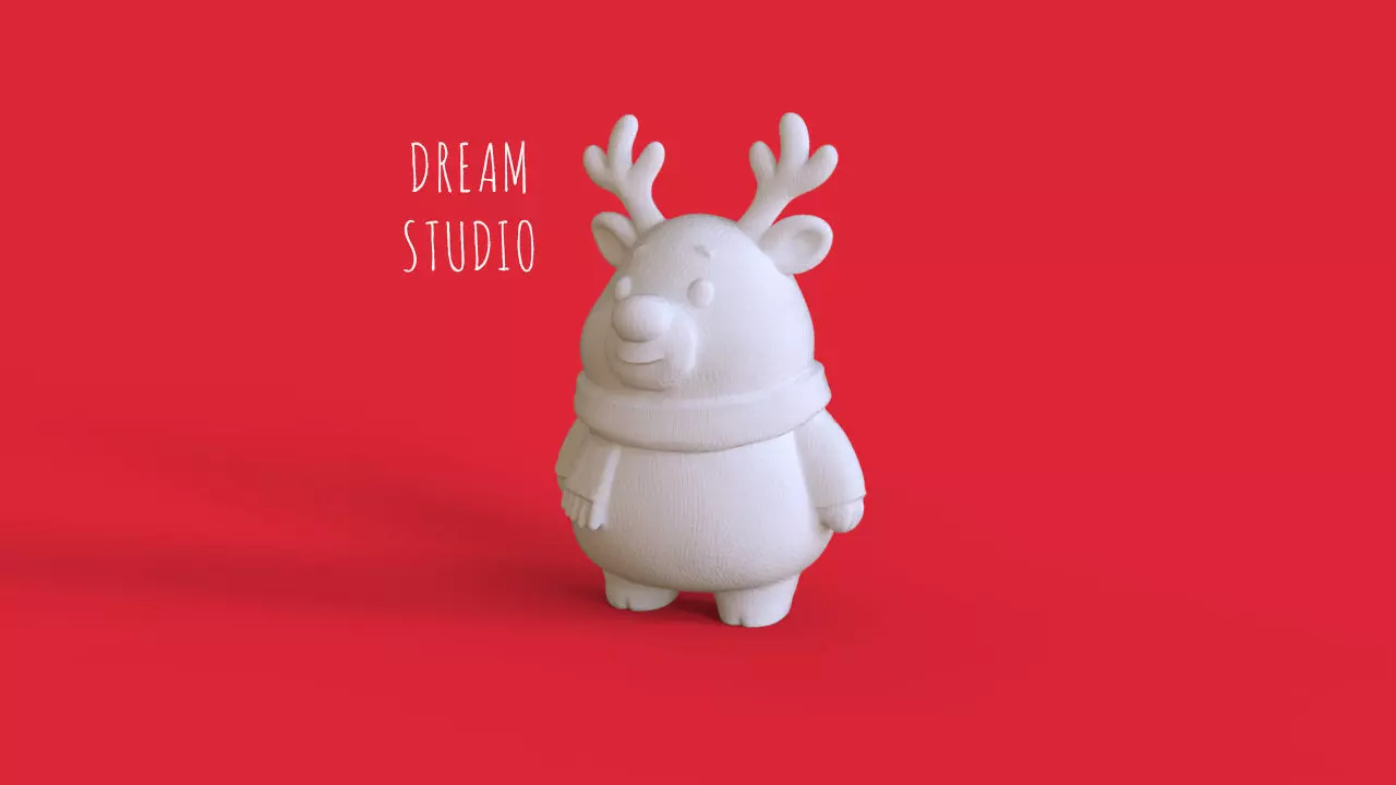 Mascot Reindeer Christmas 3D print model_4