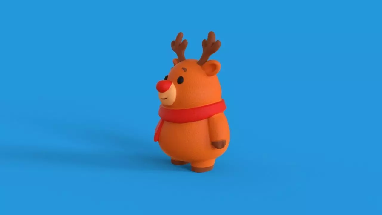 Mascot Reindeer Christmas 3D print model_1