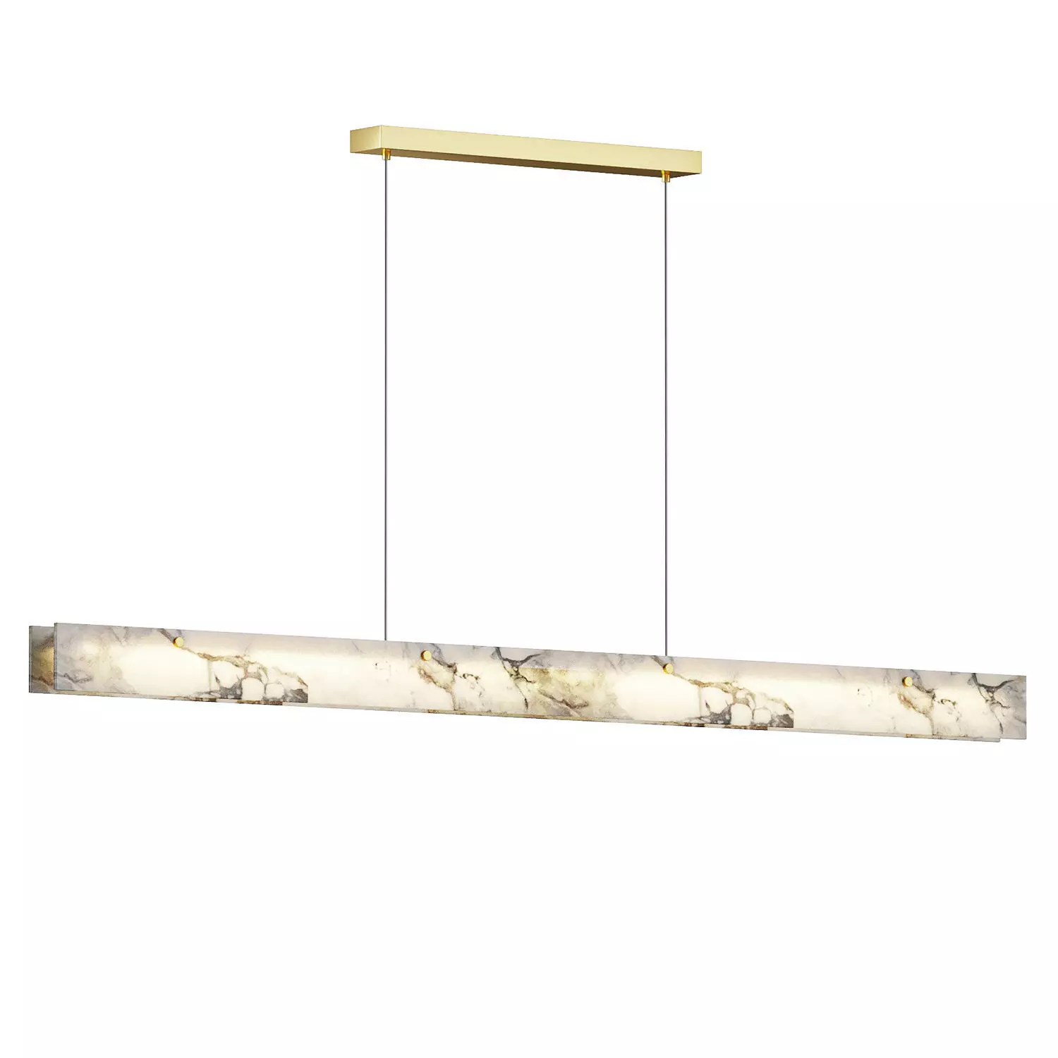 WOMO Linear Alabaster Chandelier 3D model_1