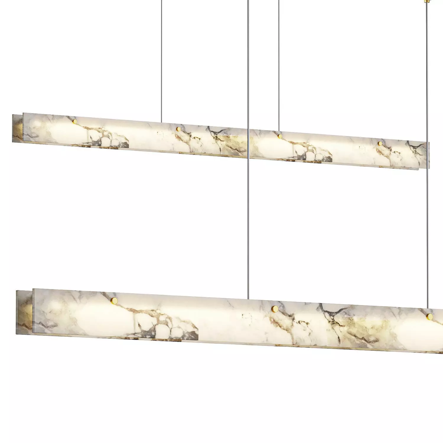 WOMO Linear Alabaster Chandelier 3D model_0