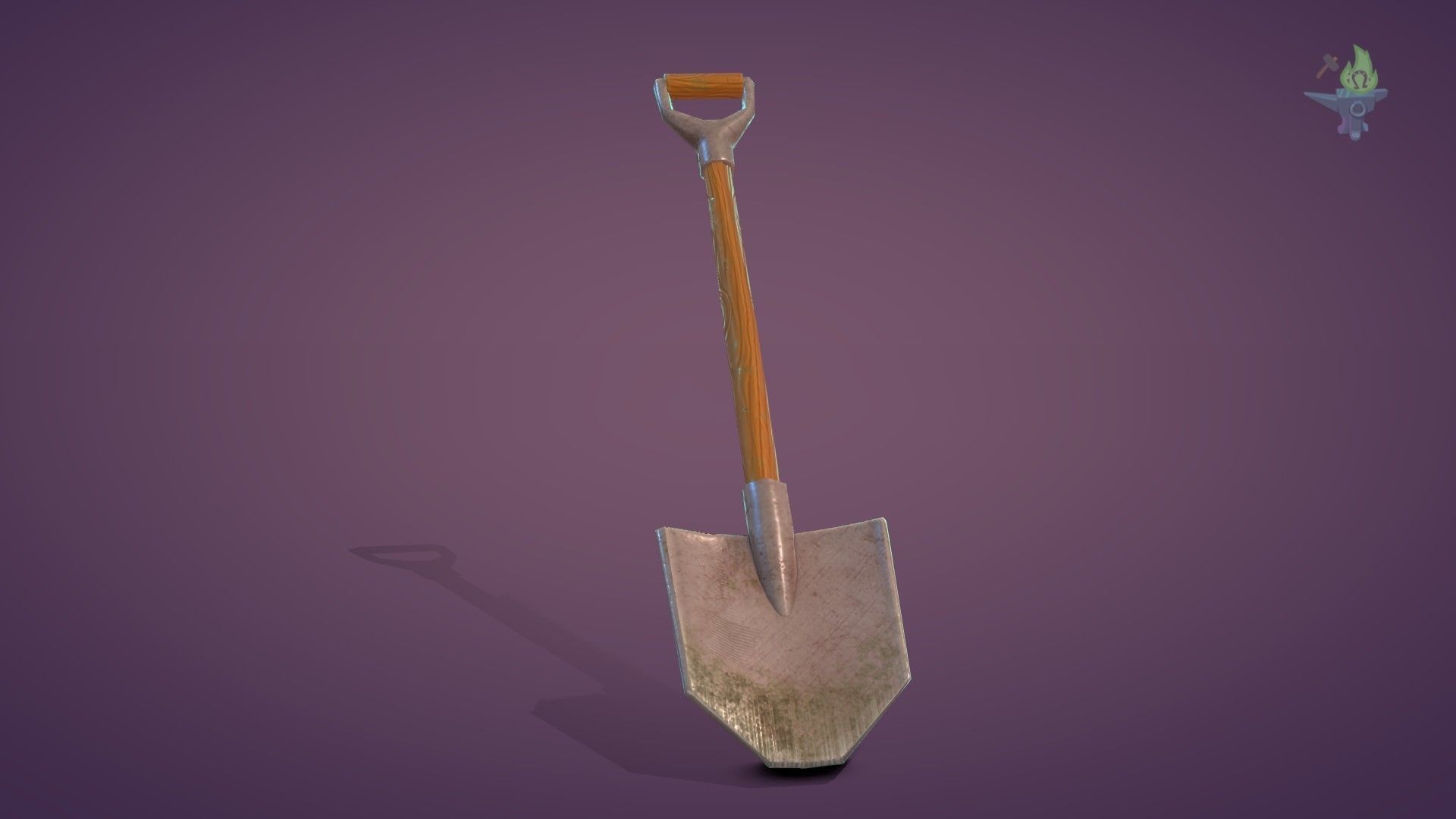 Game ready Shovel fortnite Low-poly 3D model_8
