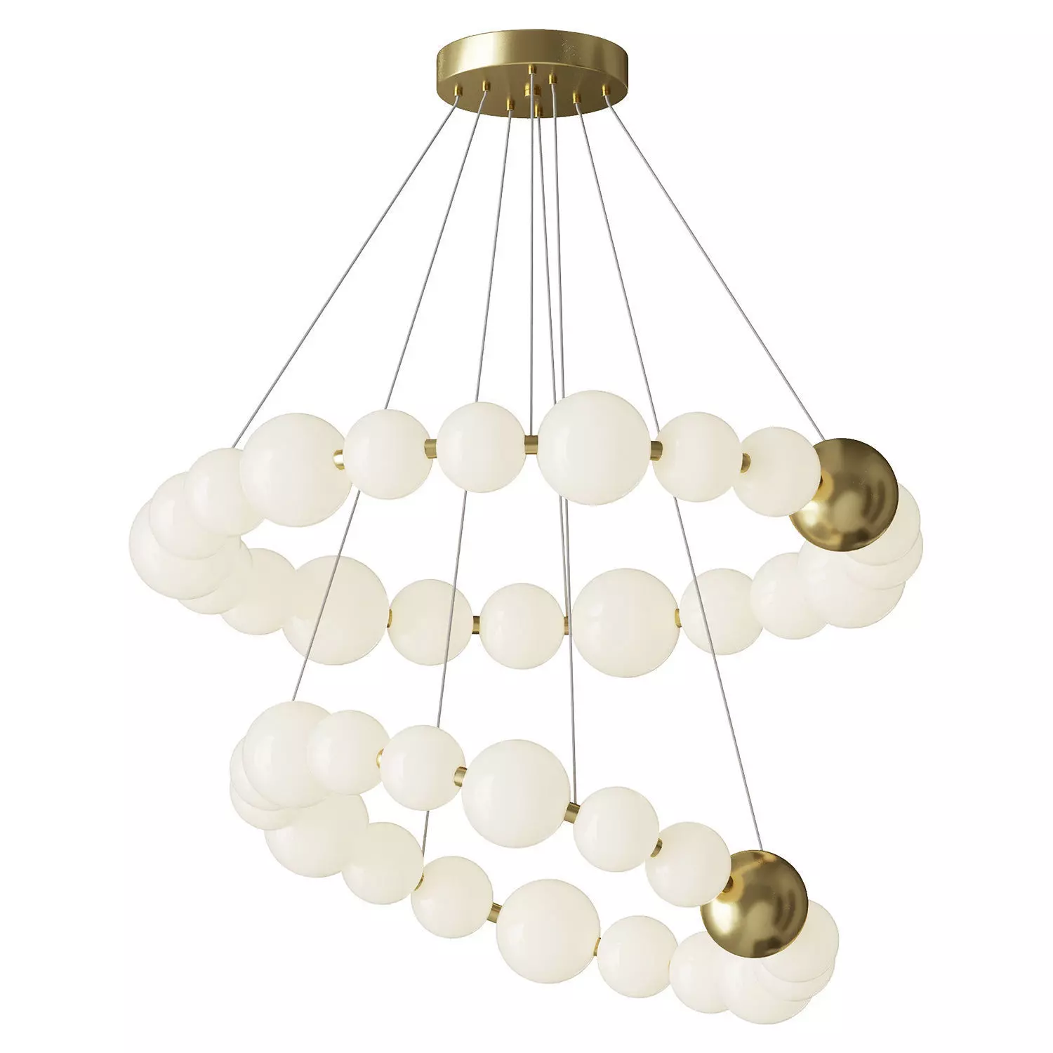 WOMO Pear Necklace Circular Chandelier 3D model_3