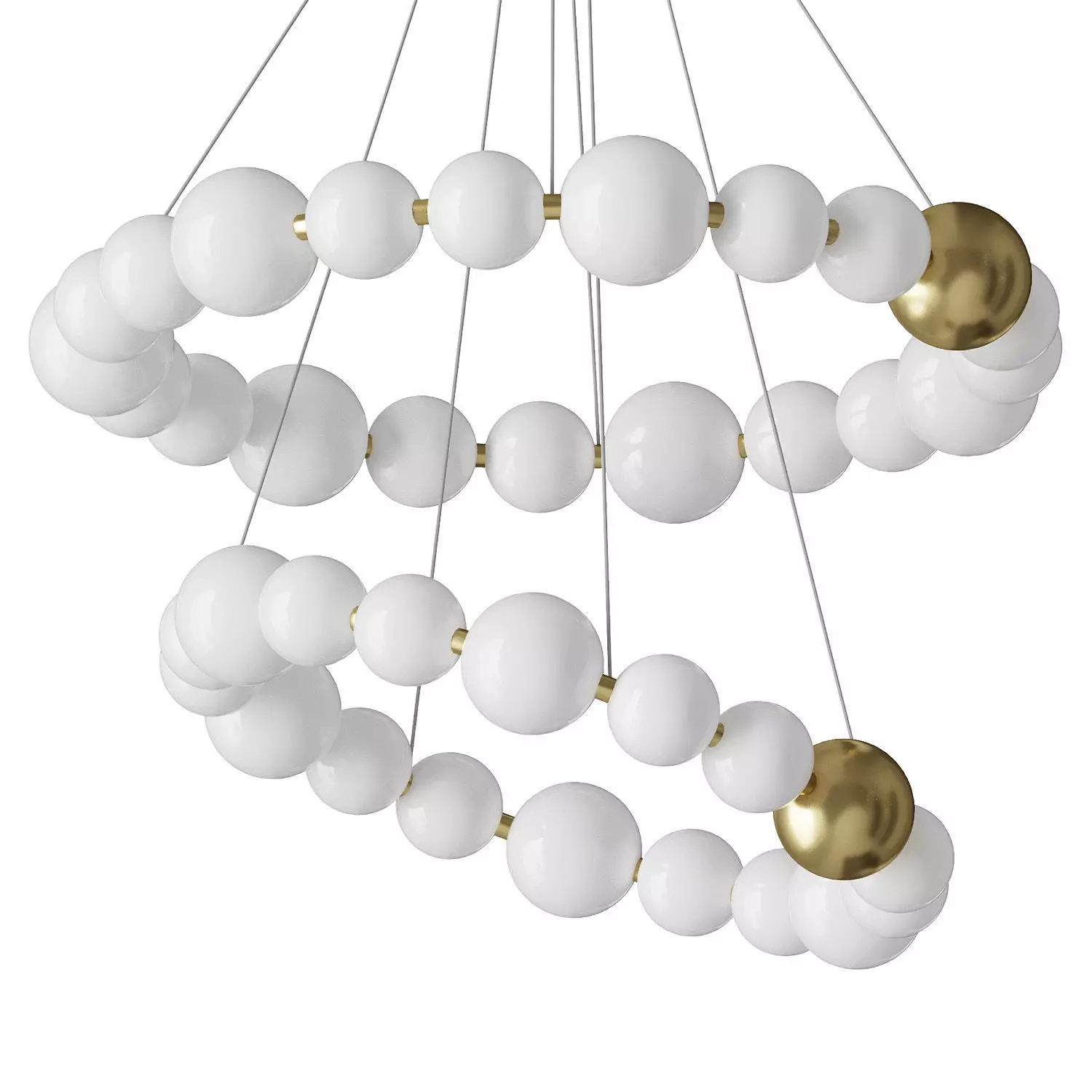 WOMO Pear Necklace Circular Chandelier 3D model_0