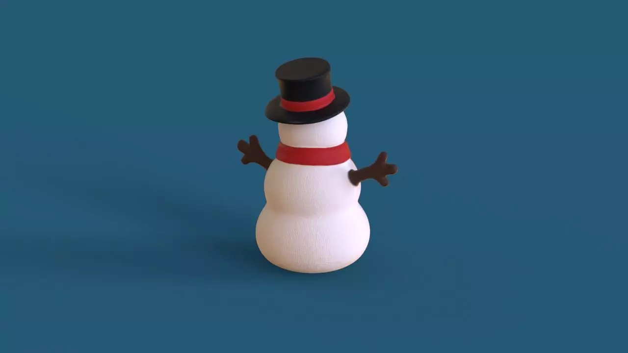 Snowman 3D print model_5