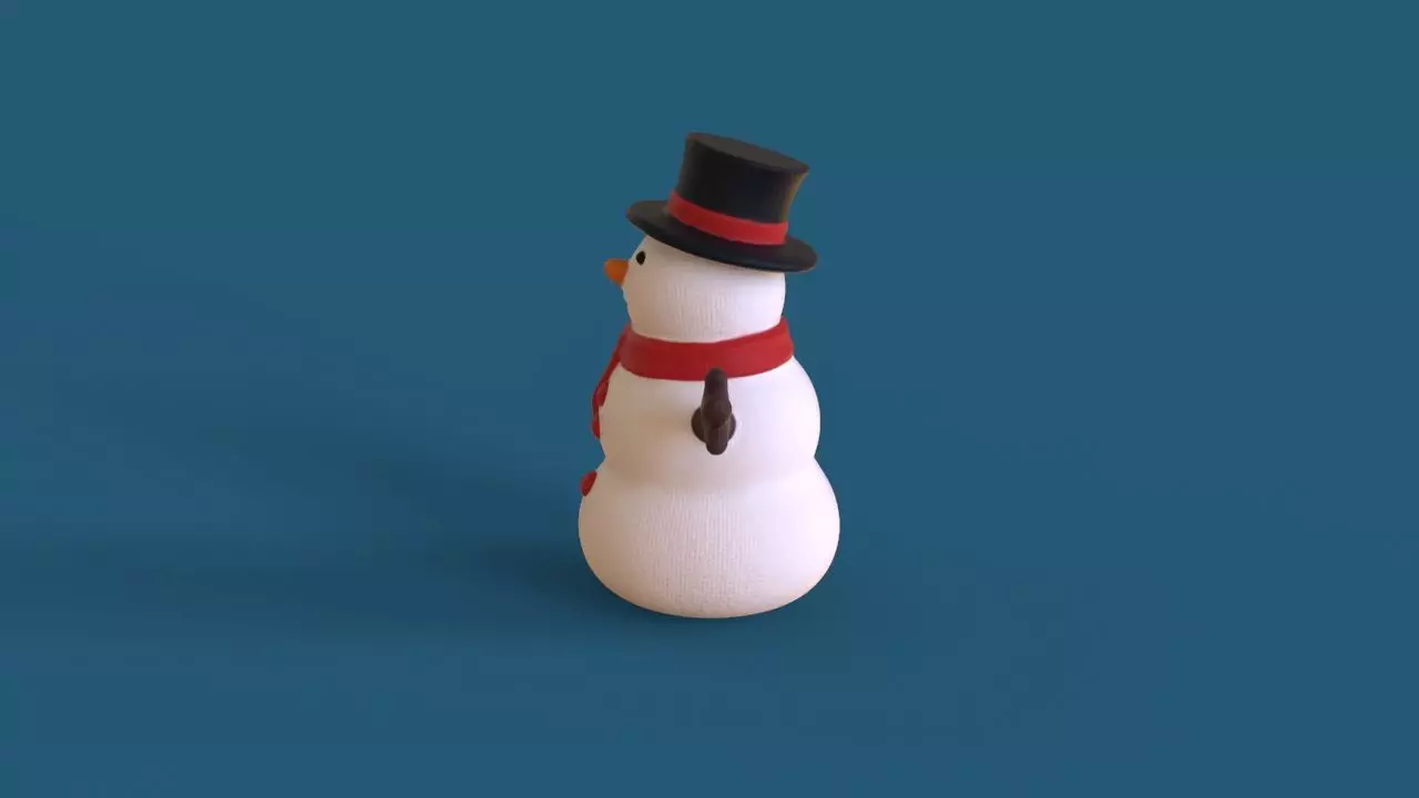 Snowman 3D print model_3