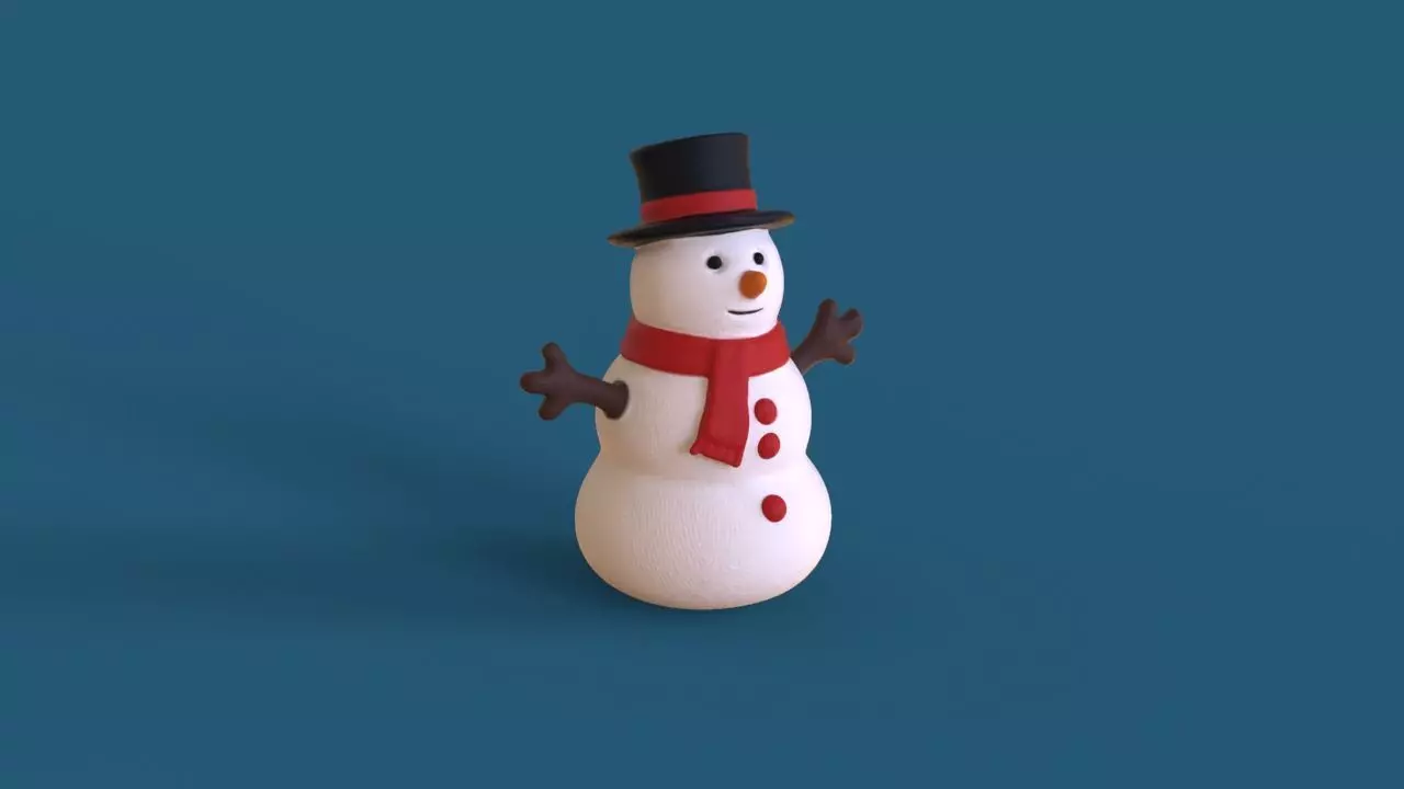 Snowman 3D print model_7