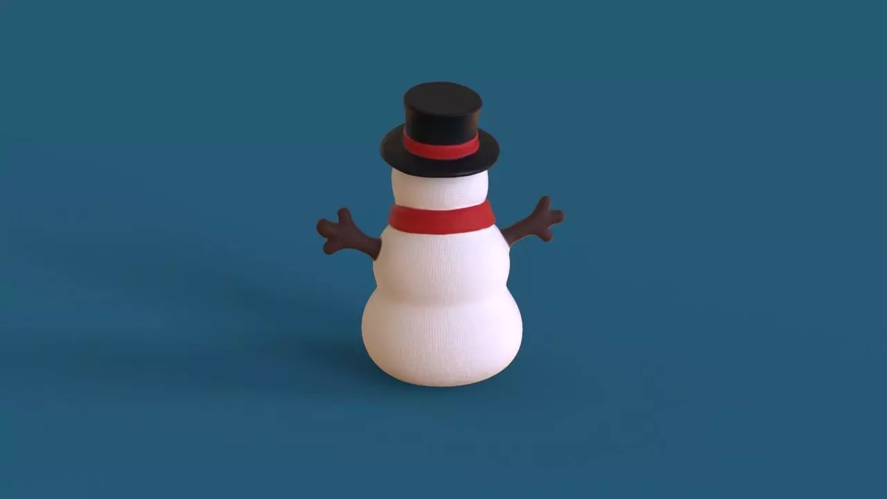 Snowman 3D print model_1