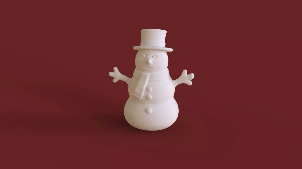 Snowman 3D print model_10