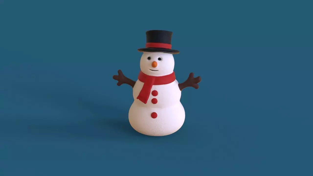 Snowman 3D print model_0
