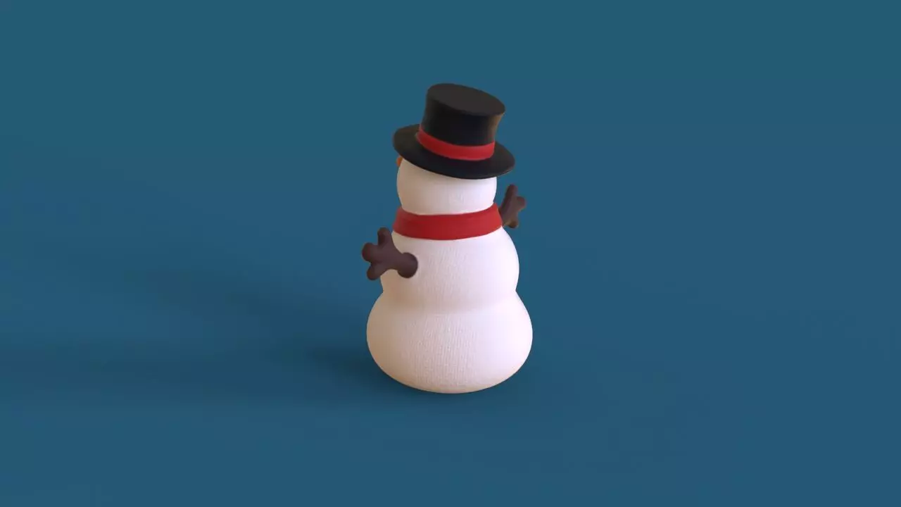 Snowman 3D print model_6