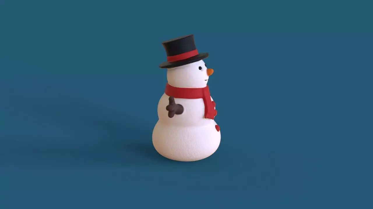 Snowman 3D print model_8