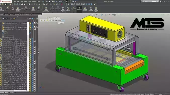 Shrink wrapping machine SOLIDWORKS 2018