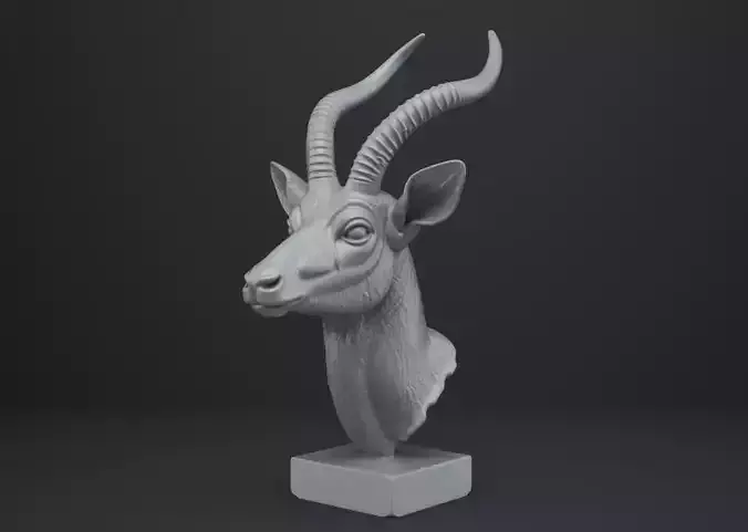 Antilope Bust - Animal Figurine