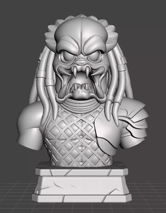 Predator Bust 3D print model_2