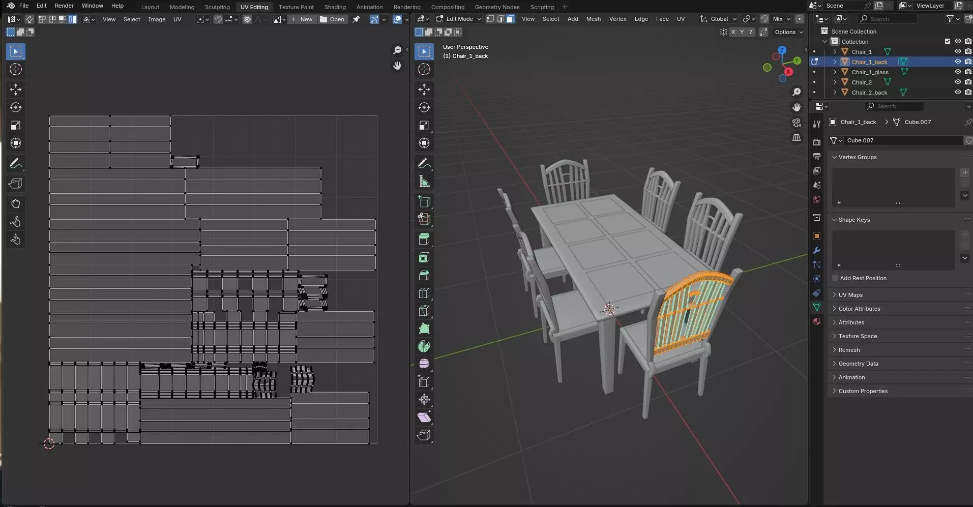 Dining set CG24 3D model_13