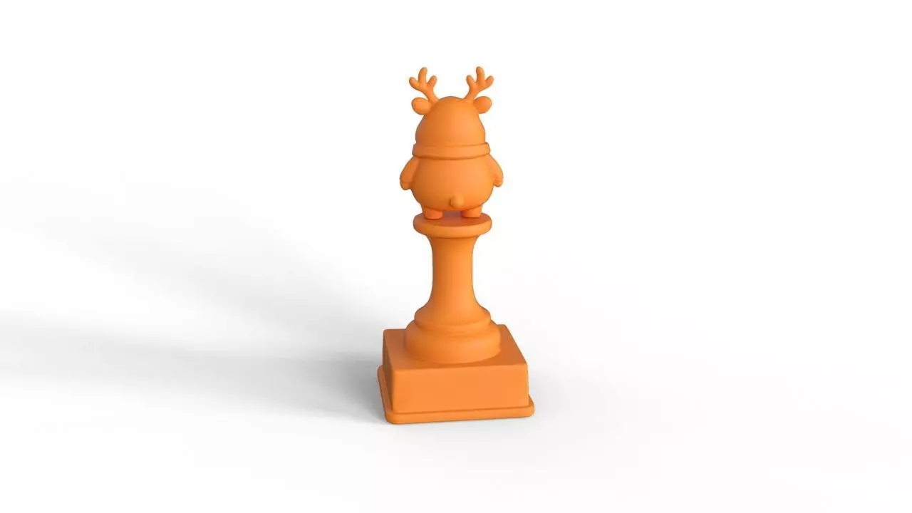 Christmas Reindeer Trophy 1st 3D print model_7