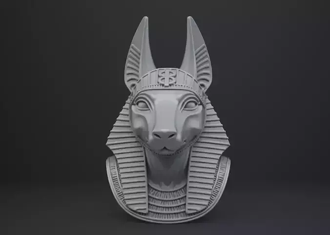 Anubis God Bust - Animal Figurine