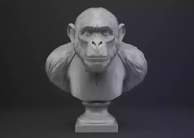 Ape Bust - Animal Figurine