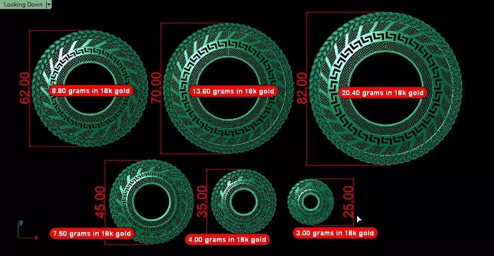 6arabic service pieces 2point5 to 8 cm 3D print model_6