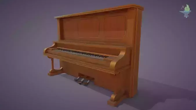 Game ready Piano for sims Low-poly 3D model